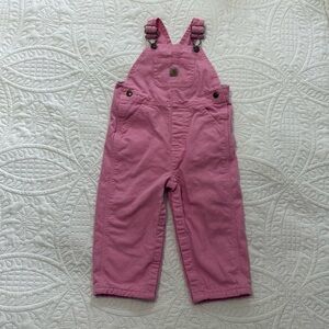 Carhartt size 24 mos. Kids Pink flannel Lined Overalls Pants